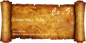 Csepregi Ida névjegykártya