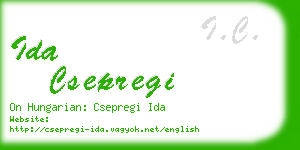 ida csepregi business card